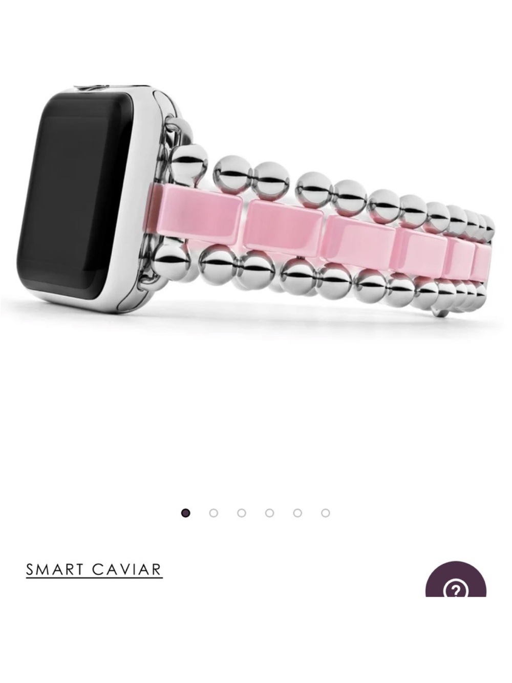 LAGOS Smart Caviar Pink Ceramic & Stainless Steel Smart Watch Band Bracelet NEW